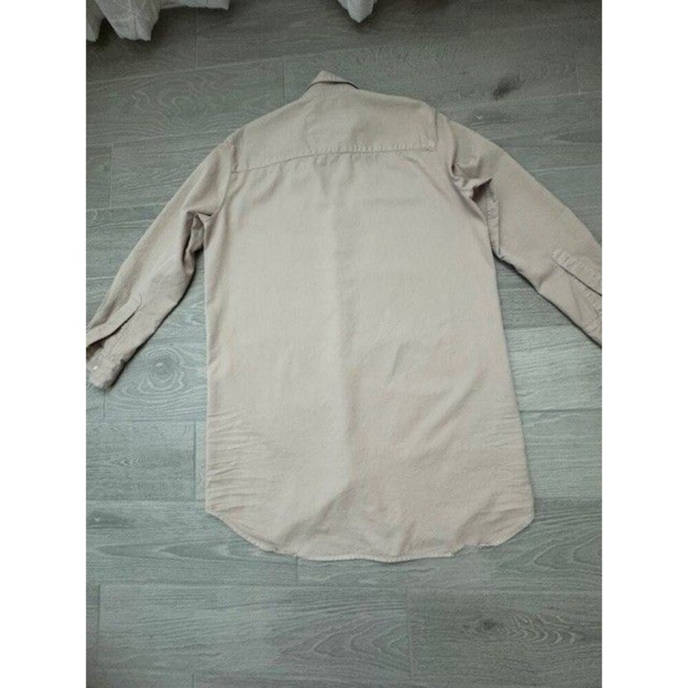 Frank & Eileen Mary Classic Shirtdress Sand Beige Cotton Size Medium Mini Length - Picture 5 of 9